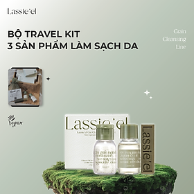 Bộ travel kit 3 sản phẩm làm sạch da Lassie'el Hàn Quốc - Chiết xuất thiên nhiên, sạch sâu, dưỡng ẩm