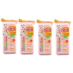 Combo 04 Khay trữ đông đồ ăn dặm cho bé Kokubo chia ngăn, có nắp đậy - Hàng nội địa Nhật