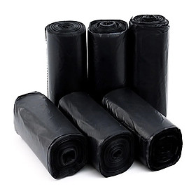 Combo 6 và 3 Cuộn Túi Đựng Rác Gia Đình, Bao Đựng Rác Văn Phòng, Trường Học Tiện Lợi Màu Đen Đầy Đủ 3 Size Tiểu Trung Đại