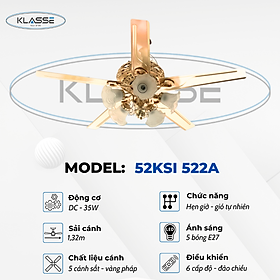 Mua Quạt trần chùm đèn Klasse 52KSI 522A Hàng chính hãng