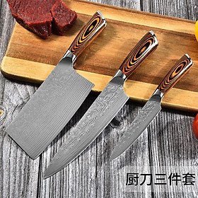 Mua DAO - BỘ 3 DAO BẾP NHẬT BẢN THÉP DAMASCUS MÃ A30 DT2 nt topcomshop vn