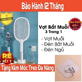 VỢT MUỖI KIÊM ĐÈN BẮT MUỖI Pin sạc cao cấp 