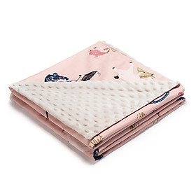 insular Baby Dotted Blanket 62.2*39.4 Inches Soft Cotton & Plush Skin-friendly Breathable Unisex Infant Receiving