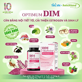 Viên uống cân bằng nội tiết tố nữ, cải thiện sinh lý, vóc dáng, làn da phụ nữ Optimum Dim BioPerine - Hàng chính hãng Hotchland Nutrition Việt Nam - [Hộp 30 viên] - HL6495