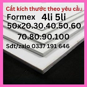 Bìa mô hình - 4mm và 5mm - khổ 50x20 - 100cm (Bìa làm handmade, Formex 2li 3li , Fomex 2ly 3ly , Fomic )
