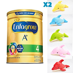 Combo 1 Lon Sữa Bột Enfagrow A+ 4 1.7kg Tặng Đồ Chơi 2 bé Cá Heo siêu cute màu ngẫu nhiên