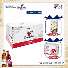 Thùng 24 Chai Bia Hoegaarden Rosée (248ml x 24 Chai)