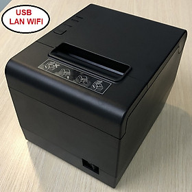 Máy In Hóa Đơn Xprinter XP-808 Tích Hợp Cổng Lan Và USB. Có cắt giấy tự động. Khổ in 80mm. Hàng chính hãng
