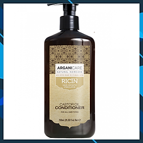 Dầu xả bóng mượt, phục hồi & ngăn ngừa rụng ARGANICARE CASTOR CONDITIONER 750ml Israel