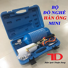 Bộ hàn gió đá mini màu xanh