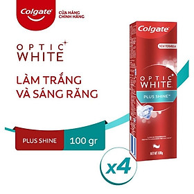 Bộ 4 Kem đánh răng Colgate Plus Shine làm trắng răng & sáng răng 100g