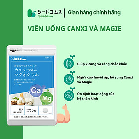 Viên Uống Canxi Magie Hỗ Trợ Xương Khớp Chắc Khỏe Và Ổn Định Hoạt Động Của Hệ Thần Kinh Seedcoms Nhật Bản