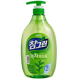 Nước rửa chén diệt khuẩn cao cấp trà xanh LION 1000ml Hàn Quốc