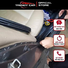 Gioăng cao su cửa oto, gioăng nguyên bản theo xe lõi thép bán theo mét trendycar cao cấp loại 1 lỗ cho xe Sedan