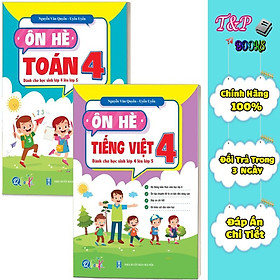 Sách - Combo Tập Hè Toán và Tiếng Việt 4 - Dành cho học sinh lớp 4 lên lớp 5 (2 cuốn)