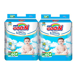 Combo 2 bịch tã dán Goo.n Premium super jumbo M60 miếng