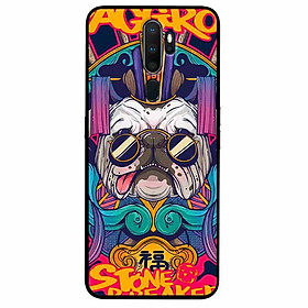 Ốp lưng in cho Oppo A5 2020 Mẫu Pulldog Kính Đen