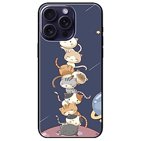 Ốp lưng dành cho Iphone 15 - Iphone 15 Plus - Iphone 15 Pro - Iphone 15 Pro Max - Mèo Xếp Chồng - Hàng Chính Hãng