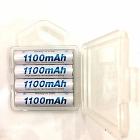 Mua Vỉ 4 Pin sạc AAA (3A)   Pin đũa sạc dung lượng 1100mAh Tặng kèm hộp đựng pin