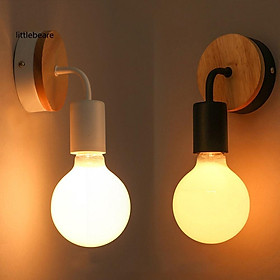 Đèn gỗ gắn tường trang trí DGT10-Tặng kèm bóng LED