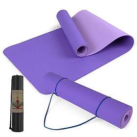 Thảm yoga 6mm 2 lớp TPE( Tặng bao đựng+ Dây Buộc Thảm) Chính Hãng Đủ Màu Sắc Đủ Độ Dày