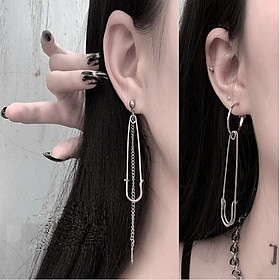 Bông tai unisex phóng khoáng thời thượng 1 đôi thiêt kế lệch