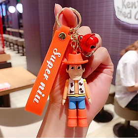 Móc khóa Phim hoạt hình Toy Story có chuông PVC loại tốt