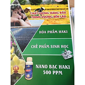 Chế phẩm Nano bạc HAKI 500ml dứng dụng thủy sản trồng trọt chăn nuôi