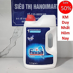Bột rửa bát Finish 2.5kg dùng cho Máy rửa bát chén, bột finish chính hãng có các trọng lượng bột finish 4.5kg, bột rửa chén finish 2,5kg, bot rua bat finish 1kg