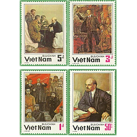 Tem sưu tầm Việt Nam Kỷ niệm 60 năm ngày mất V.I. Lenin 1984 ( 4 tem )