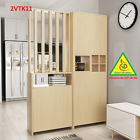 Tủ kệ trang trí kiêm vách ngăn phòng khách , nhà bếp 2VTK11 - Nội thất lắp ráp Viendong Adv