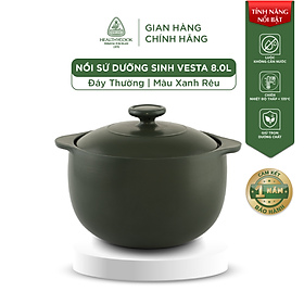 Mua NồI Sứ Dưỡng Sinh Minh Long Healthy Cook Vesta 8.0 L - Dùng cho Bếp Gas  Bếp Hồng Ngoại