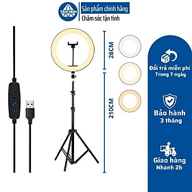 Mua Đèn Livestream 26cm đi kèm Chân đỡ đèn bằng sắt dài 2m1