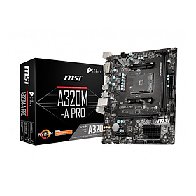 Mainboard MSI A320M-A PRO (AMD A320, Socket AM4, M-ATX, 2 khe RAM DDR4) - Hàng Chính Hãng