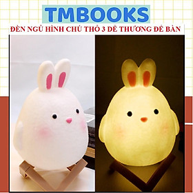 Mua Đèn Led Để Bàn Hình Chú Thỏ Con 3d Độc Đáo Có Kèm Kệ - Đèn Ngủ Trang Trí Phòng - TMBOOKS