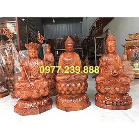 Tượng địa tạng ngồi gỗ hương 20cm