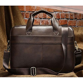 Cặp da bò thật đựng vừa laptop 15inch BHM7022 Túi xách công sở nam. Hàng chính hãng
