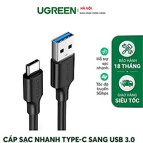 Cáp dữ liệu USB 3.0 sang Type-c truyền dữ liệu giữa máy tính và ổ cứng USB dài 2m Ugreen ( 20884) hàng chính hãng