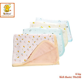 Mền sợi tre 6 lớp in hình cho bé BABIBOO BK08