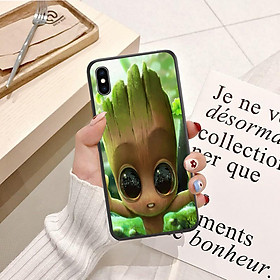 Ốp lưng điện thoại iPhone XS Max viền silicon dẻo TPU  hình Baby Groot Mẫu 6