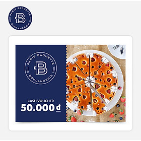 Paris Baguette - Phiếu quà tặng 50k áp dụng tại các chi nhánh