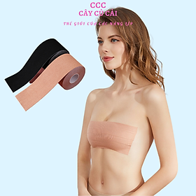 Miếng dán ngực nữ, cuộn băng keo dán ngực 5cm vô hình tiện dụng, tạo khe nâng đỡ vòng 1 chất liệu siêu dính - CCC157