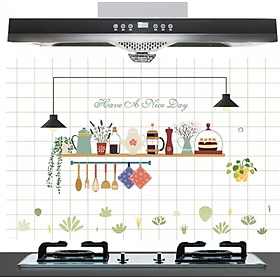 Mua Decal dán bếp họa tiết trong suốt - Kệ gia vị và dụng cụ bếp