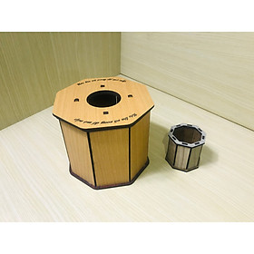 Mua Hộp Đựng Khăn Giấy Ăn Bằng Gỗ Hình Trụ Bát Giác  Tặng Kèm Ống Tăm Gỗ