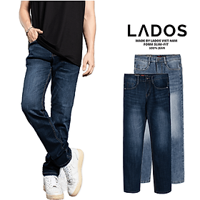 Quần jean nam co giãn cao cấp trơn Lados-4068 Form slimfit chuẩn, thoải mái, không xù lông, ra màu