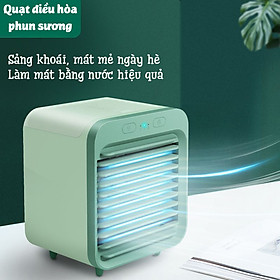 Mua Quạt đá điều hòa phun sương Jatek SL-08  Quạt hơi nước mini để bàn làm mát 8-10 độ dùng pin sạc 8-10 tiếng