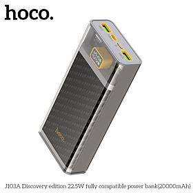 Mua Pin sạc dự phòng Hoco J103A Discovery edition 22.5W 20000mAh với 2 cổng USB  1 cổng Type C sạc nhanh cho nhiều thiết bị  thiết kế trong suốt  màn Led hiển thị pin - Hàng chính hãng