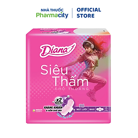 Băng vệ sinh siêu thấm cánh Diana (8 miếng/gói)