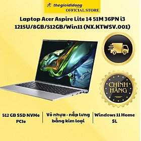 Mua Laptop Acer Aspire Lite 14 51M 36PN i3 1215U/8GB/512GB/Win11 (NX.KTWSV.001) - Hàng Chính Hãng