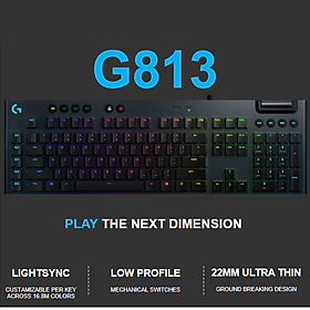 Mua Bàn phím chơi game cơ học Logitech G813 RGB LIGHTSYNC Mechanical - Hàng Chính Hãng